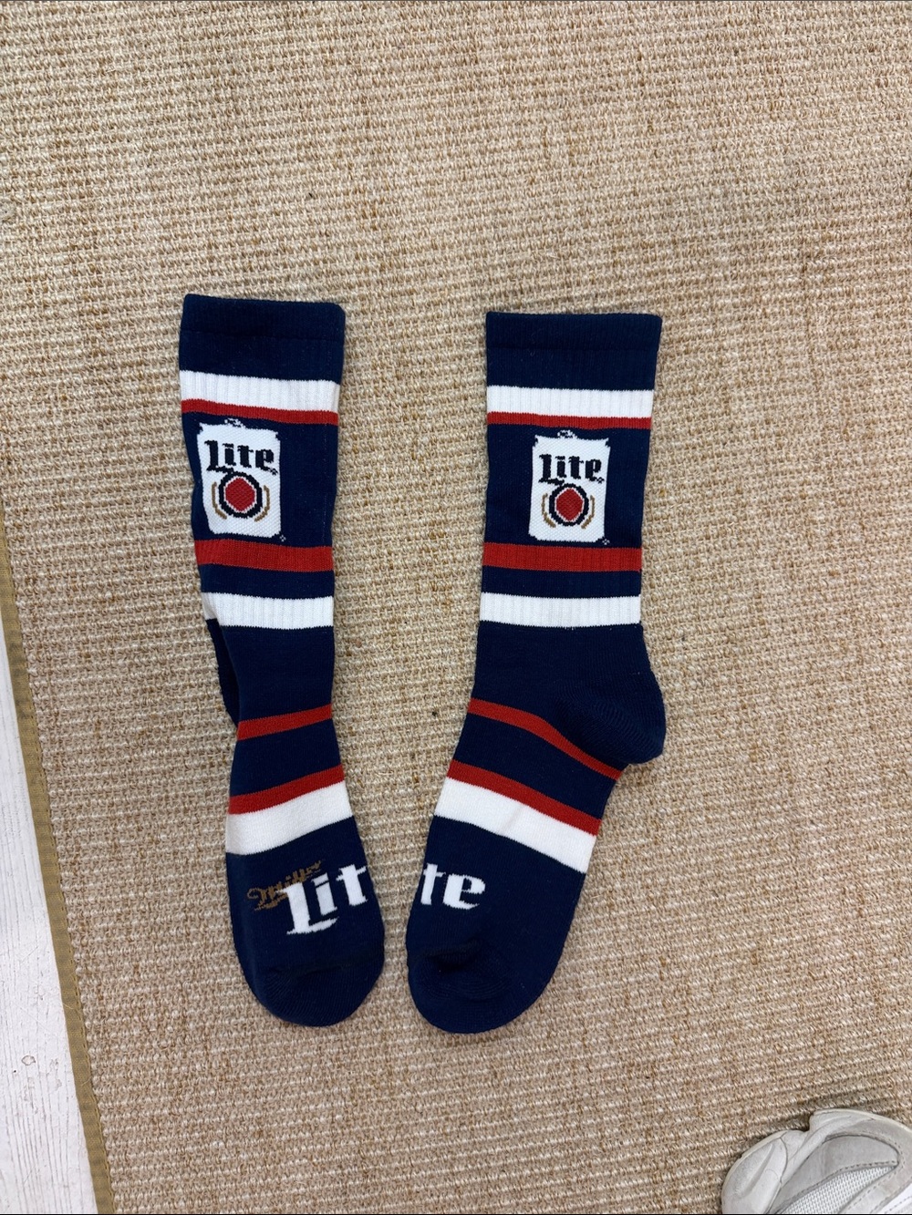 Miller Lite Navy Crew Socks